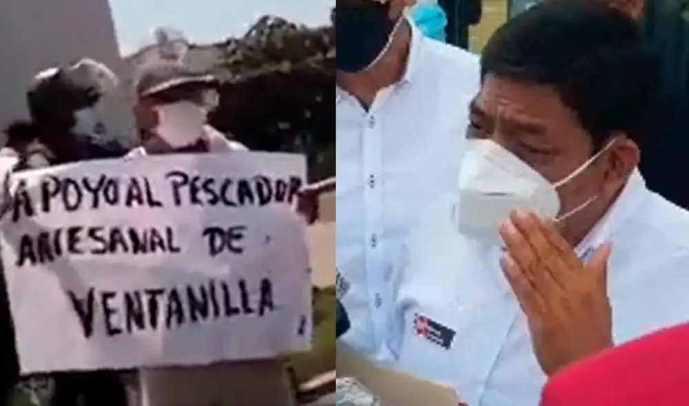 Asociaciones de pescadores artesanales rechazaron la canasta de víveres que ofreció Repsol y piden a las autoridades una solución para su situación. Foto: La República