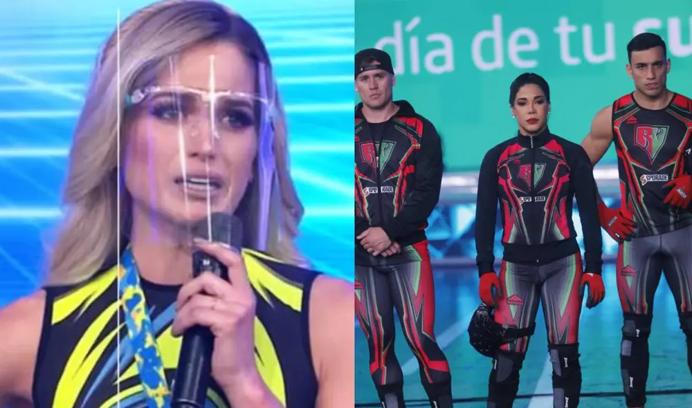 Michela Elías indignada con todo el equipo de Esto es guerra. Foto: composición captura de América TV/ La República