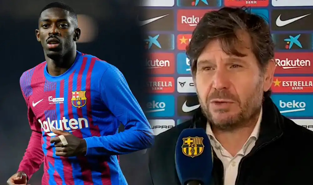 El director deportivo declaró fuertemente contra el francés. Foto: composición AFP/captura Barcelona El director deportivo declaró fuertemente contra el francés. Foto: composición AFP/captura Barcelona