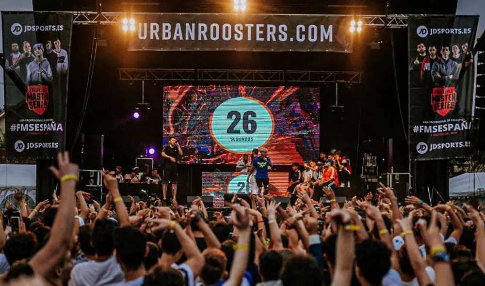 Chuty y Skone batallando en FMS España. Foto: Urban Roosters