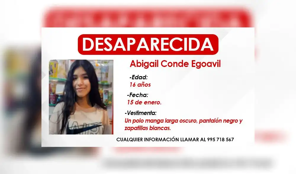 Menor de 16 años continúa desaparecida desde hace 5 días. Foto: La República Menor de 16 años continúa desaparecida desde hace 5 días. Foto: La República