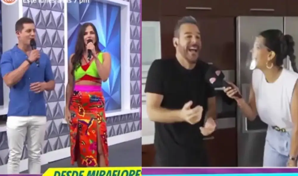 Maju Mantilla conversa con Adolfo Aguilar durante transmisión en vivo para En boca de todos. Foto: captura de América TV Maju Mantilla conversa con Adolfo Aguilar durante transmisión en vivo para En boca de todos. Foto: captura de América TV