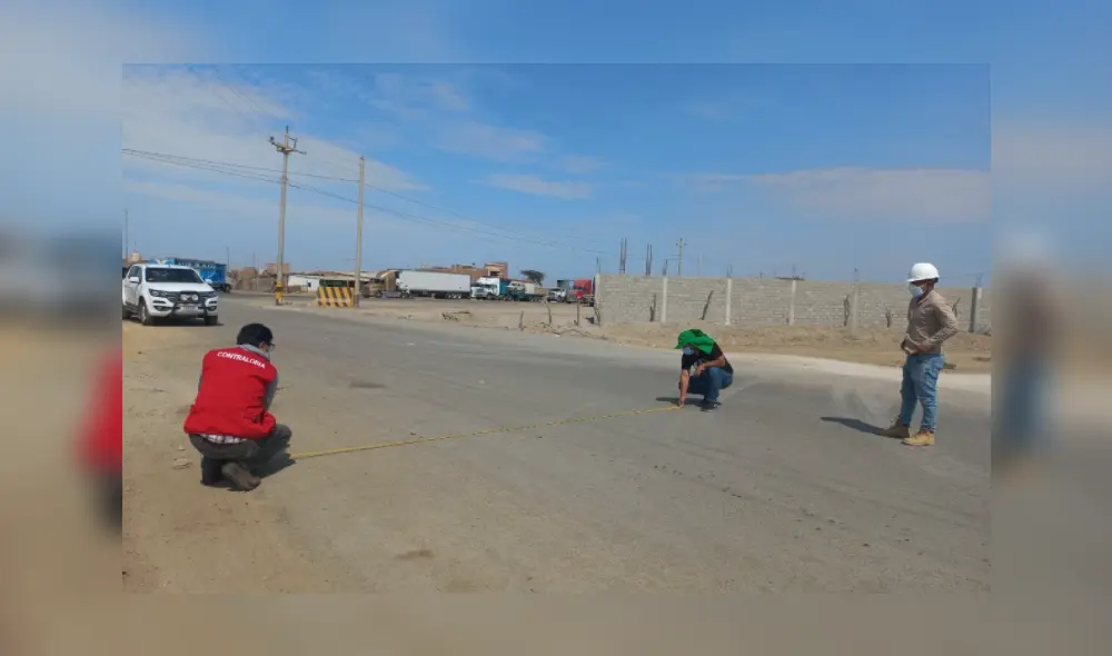 El equipo técnico de la Contraloría supervisó la obra. Foto: Contraloría El equipo técnico de la Contraloría supervisó la obra. Foto: Contraloría