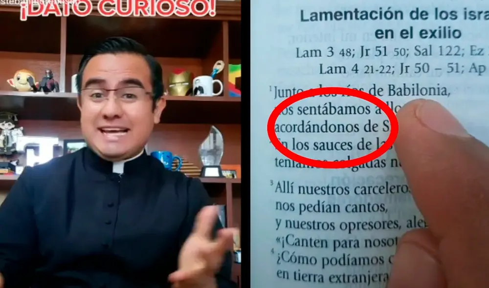 El salmo expresa el lamento del pueblo judío en el exilio tras la conquista de Jerusalén. Foto: captura de TikTok El salmo expresa el lamento del pueblo judío en el exilio tras la conquista de Jerusalén. Foto: captura de TikTok