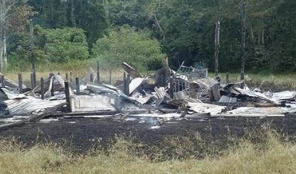 La quema del establecimiento policial también fue reportada tras un patrullaje de la policía del PVF. Foto: PNP Loreto