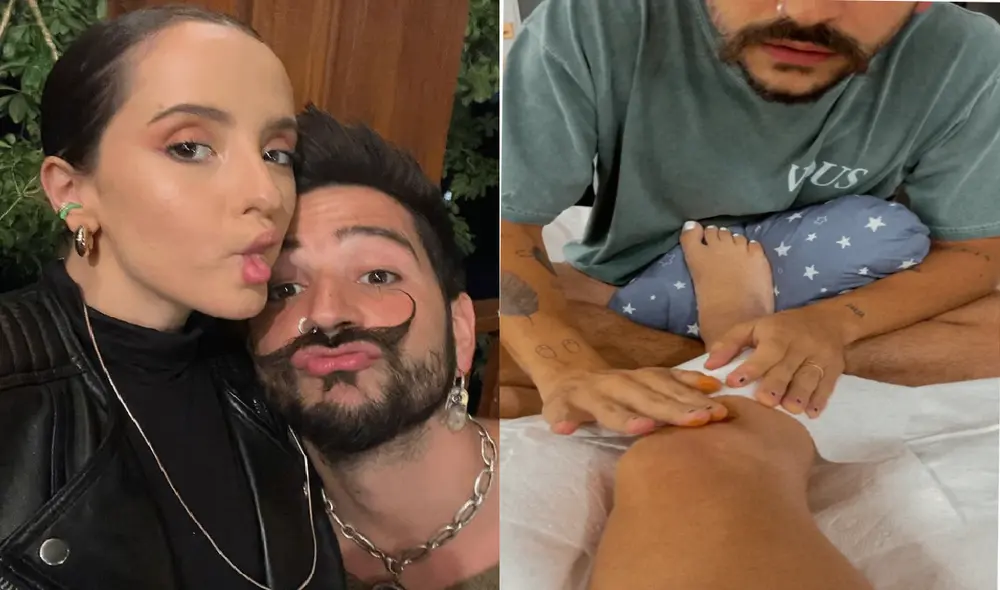 La cantante sufrió un accidente al caerse. Foto: Evaluna Montaner/Instagram