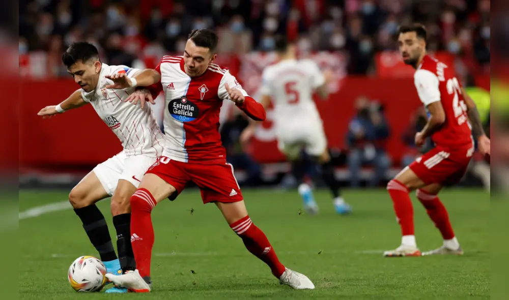 Sevilla y Celta de Vigo empataron en la fecha 22 de LaLiga Santander. Foto: EFE