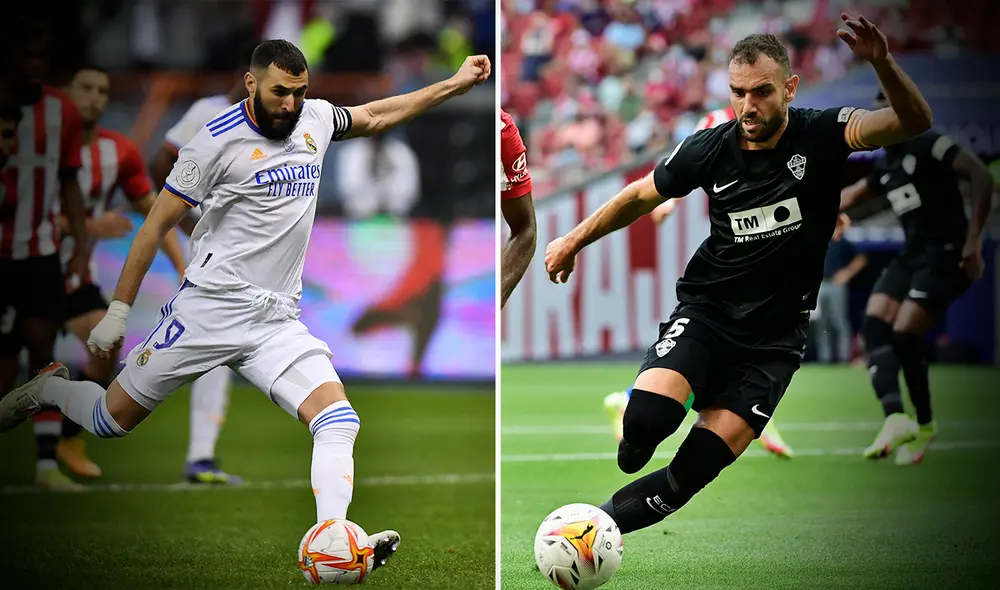 Benzema y Verdú son capitanes del Real Madrid y Elche, respectivamente. Foto: composición/ AFP