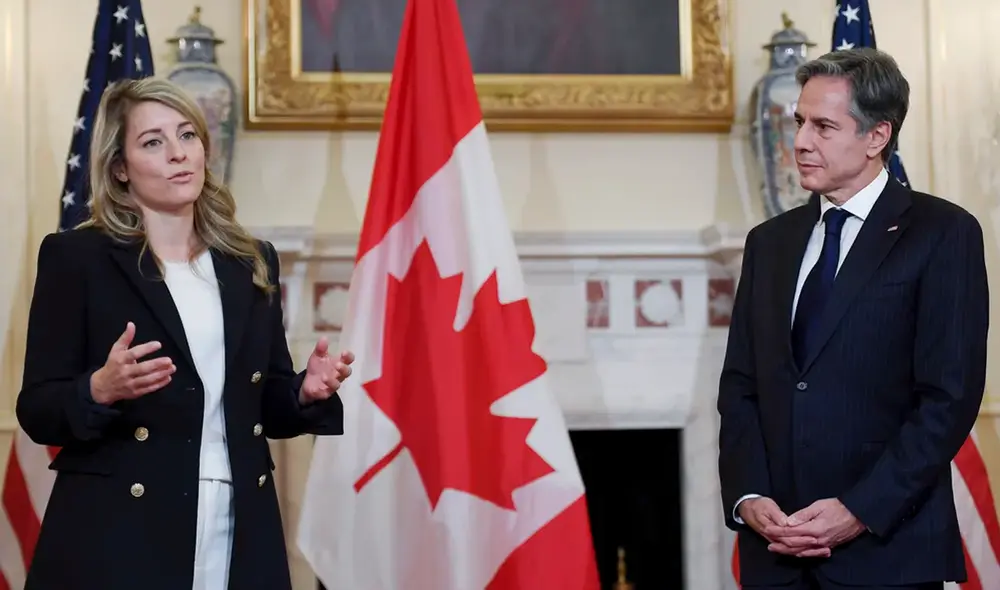 Blinken también reiteró en su llamada con Joly el apoyo “sin fisuras” de Estados Unidos a la soberanía e integridad territorial de Ucrania. Foto: AFP Blinken también reiteró en su llamada con Joly el apoyo “sin fisuras” de Estados Unidos a la soberanía e integridad territorial de Ucrania. Foto: AFP