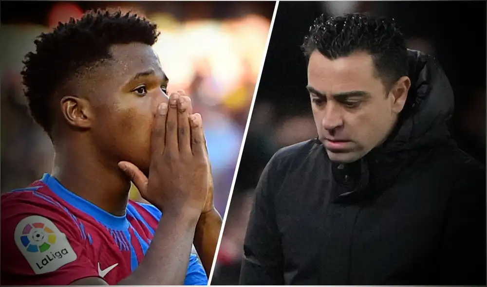 Xavi Hernández dirige por primera vez a Ansu Fati. Foto: composición/ AFP Xavi Hernández dirige por primera vez a Ansu Fati. Foto: composición/ AFP