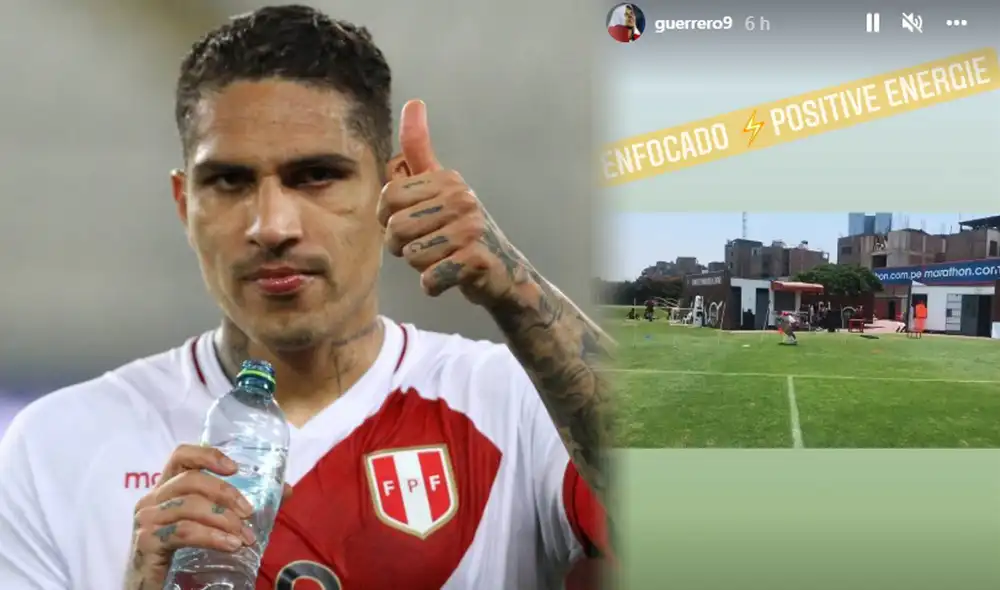 Paolo Guerrero viene entrenando en la Videna. Foto: composición
