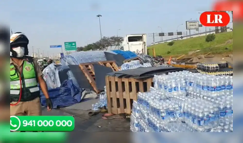 Reportan congestión vehicular en vía Evitamiento. Foto: captura / URPI - LR