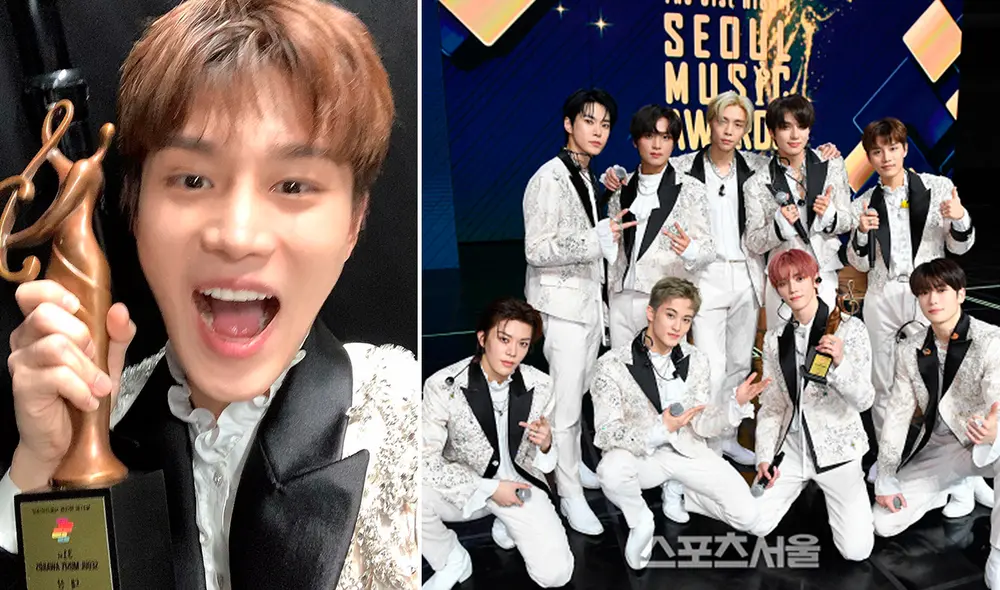 NCT 127: Taeil se tomó un selfie con el trofeo daesang de los SMA. Foto: Instagram/Sports Chosun NCT 127: Taeil se tomó un selfie con el trofeo daesang de los SMA. Foto: Instagram/Sports Chosun