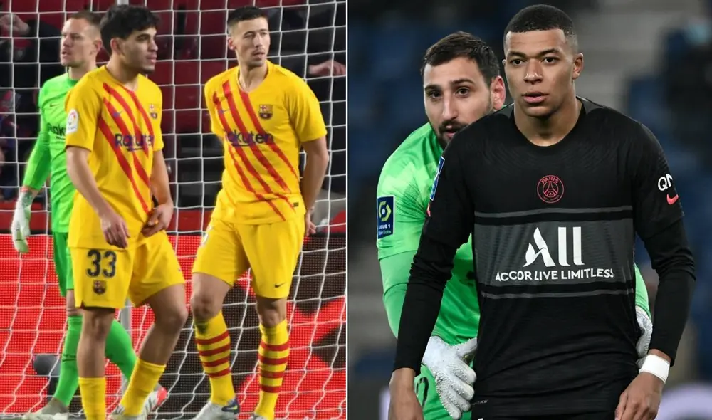 FC Barcelona está lejos de la pelea de LaLiga. En tanto, PSG es líder en la Ligue 1. Foto: composición AFP/EFE