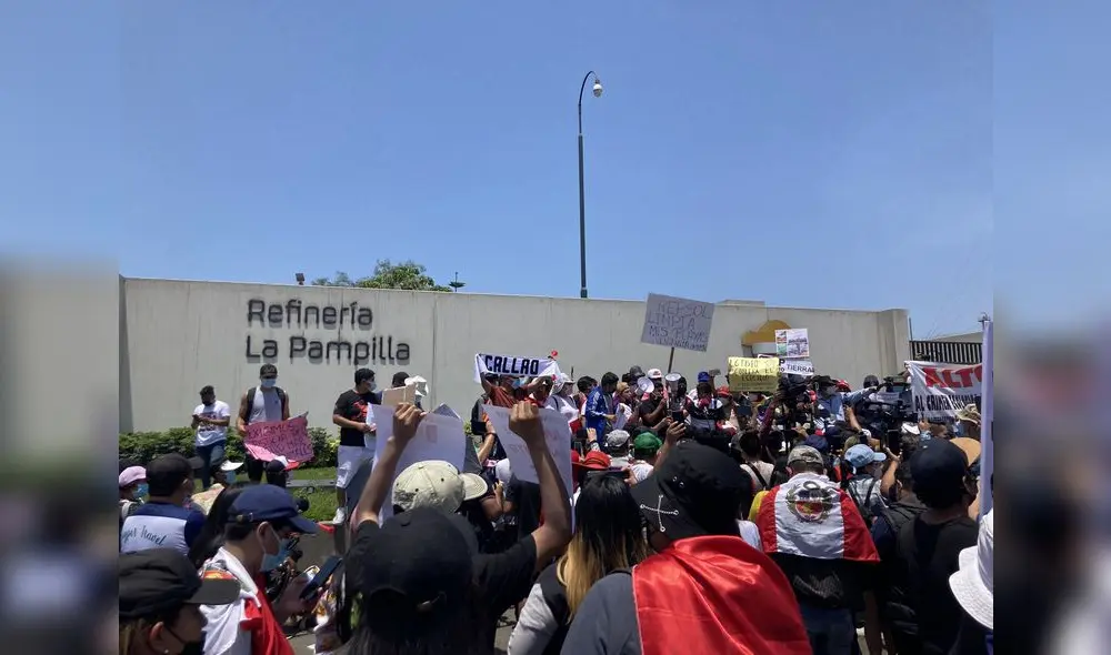 Ciudadanía alzó su voz de protesta contra Repsol. Foto: Twitter Ciudadanía alzó su voz de protesta contra Repsol. Foto: Twitter