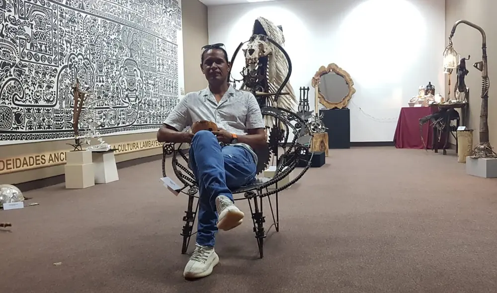 Araujo dio a conocer que el tiempo de realización de estas esculturas ha sido de dos semanas aproximadamente. Foto: URPI-GLR Araujo dio a conocer que el tiempo de realización de estas esculturas ha sido de dos semanas aproximadamente. Foto: URPI-GLR