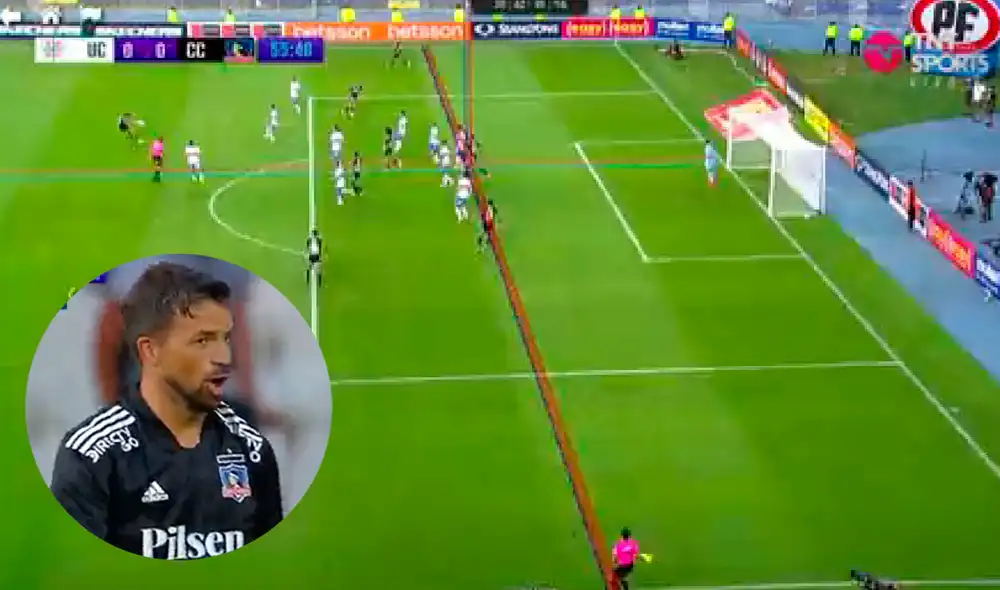 Gabriel Costa se encontraba en off-side. Foto: captura TNT Sports Gabriel Costa se encontraba en off-side. Foto: captura TNT Sports