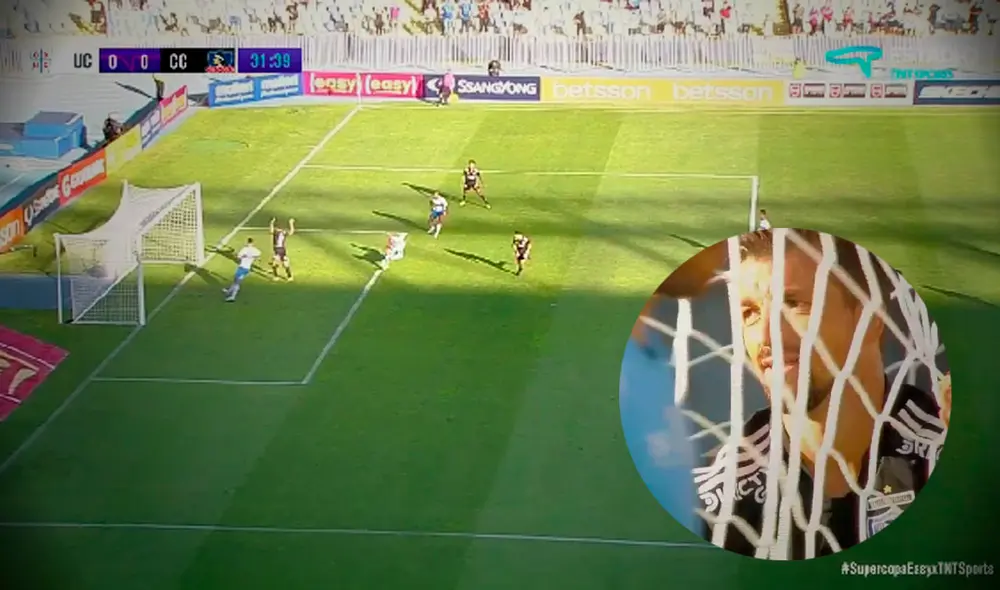 Gabriel Costa evitó un gol de Colo Colo. Foto: captura TNT Sports Gabriel Costa evitó un gol de Colo Colo. Foto: captura TNT Sports