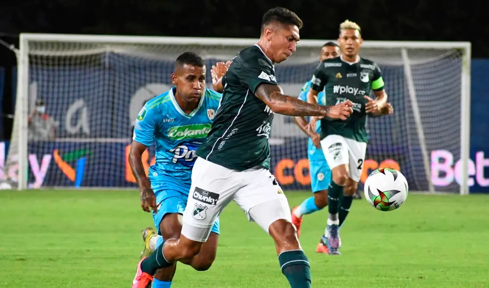 Deportivo Cali cayeron de visita con Jaguares de Córdoba en la liga colombiana. Foto: Dimayor