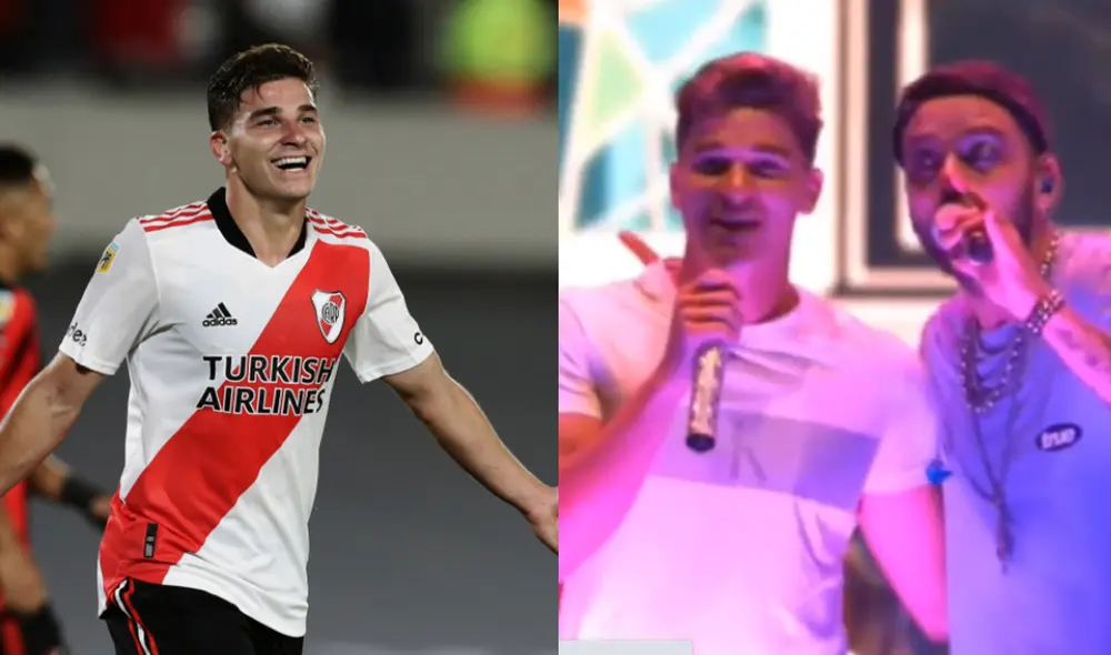 Julián Álvarez anotó 26 goles en 50 cotejos con River Plate. Foto: composición AFP/Olé Julián Álvarez anotó 26 goles en 50 cotejos con River Plate. Foto: composición AFP/Olé