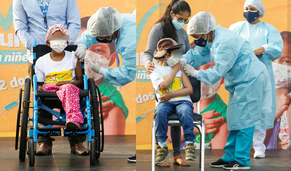Menores recibieron la vacuna en horas de la mañana en el INEN. Foto: Minsa Menores recibieron la vacuna en horas de la mañana en el INEN. Foto: Minsa