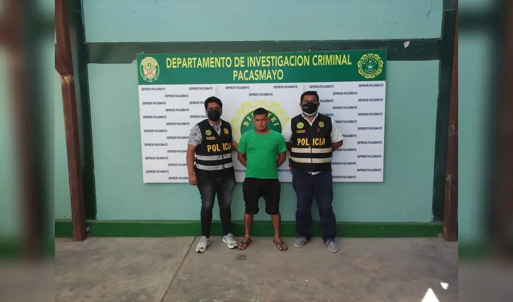 Edinson Salinas fue aprehendido cuando trataba de escapar. Foto: PNP