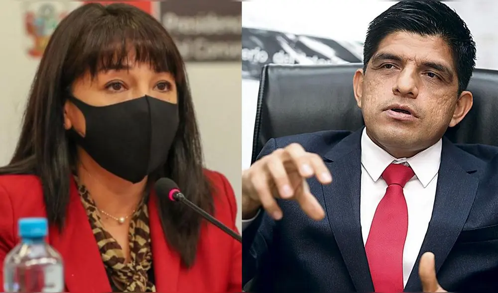 Mirtha Vásquez indicó que personal del Minsa viene monitoreando la salud del titular del Mindef. Foto: Composición GLR