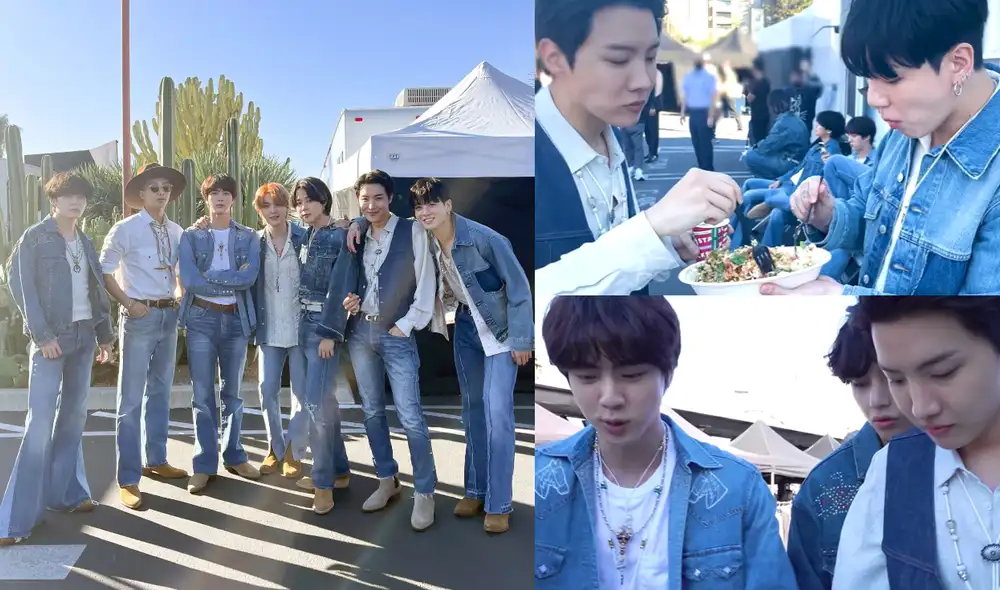 BTS participó en el segmento Crosswalk concert de James Corden en promociones de PTD on stage en Los Ángeles. Foto: composición La República/HYBE