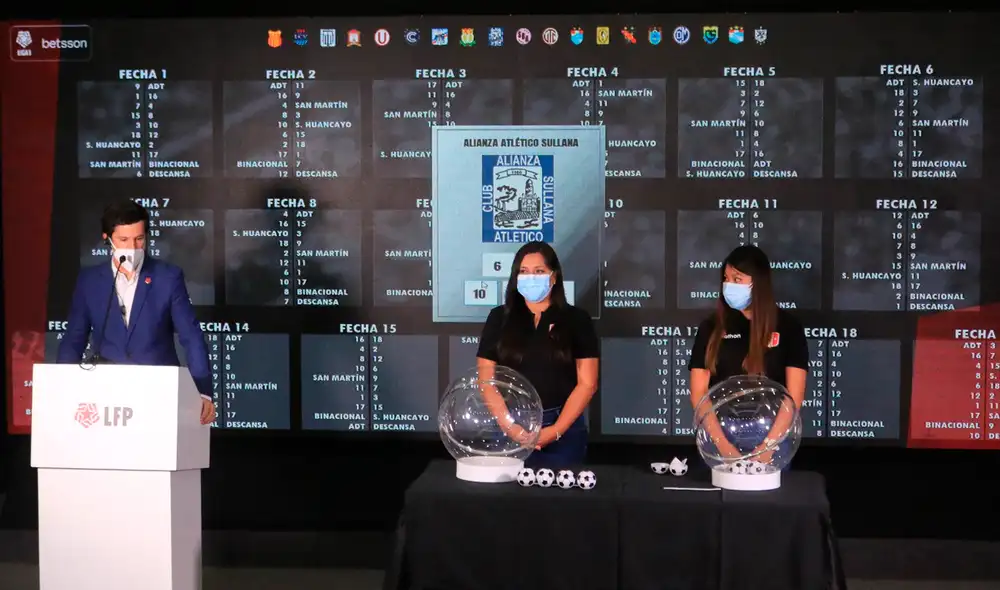 La FPF hizo un nuevo sorteo del fixture de la Liga 1 2022. Foto: Twitter