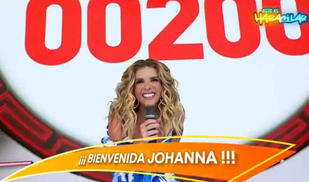 Johanna San Miguel es presentada como conductora de Esto es Habacilar. Foto: captura América TV Johanna San Miguel es presentada como conductora de Esto es Habacilar. Foto: captura América TV