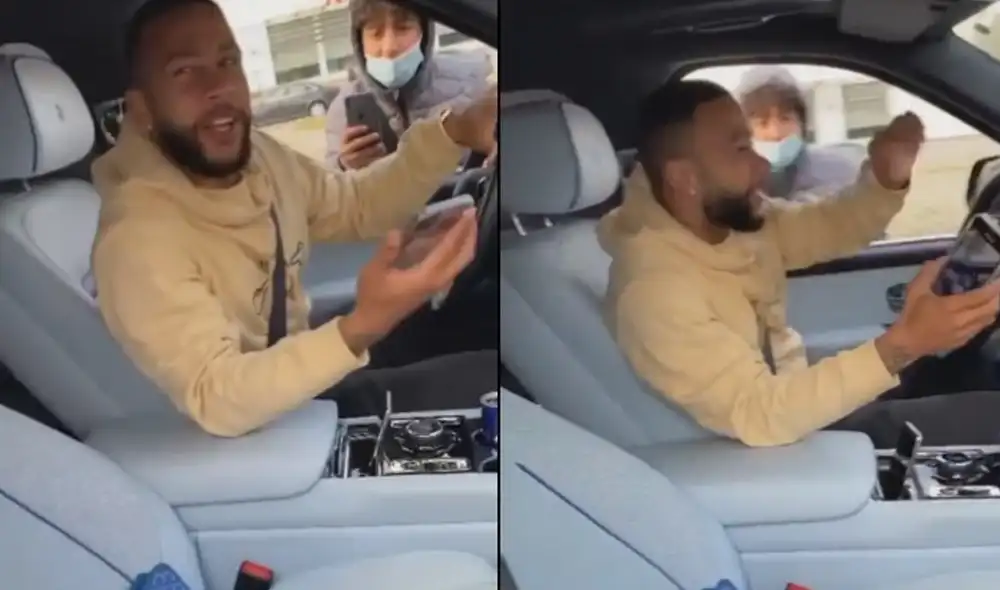 FC Barcelona: Memphis Depay juega una broma a hincha azulgrana. Foto: Captura