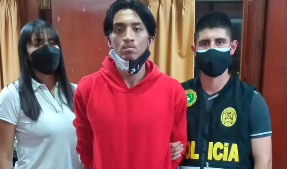 Michael Jesús Lora Tomateo se entregó a la Policía por feminicidio de adolescente de 17 años. Foto: PNP Michael Jesús Lora Tomateo se entregó a la Policía por feminicidio de adolescente de 17 años. Foto: PNP