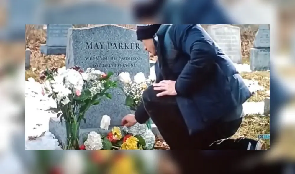 Peter visitando la tumba de la tía May. Foto: Marvel Studios