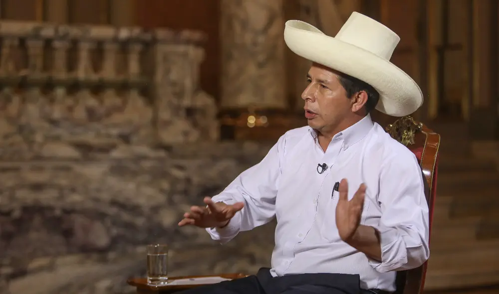 Pedro Castillo brindó su primera entrevista internacional a CNN en Español. Foto: Presidencia