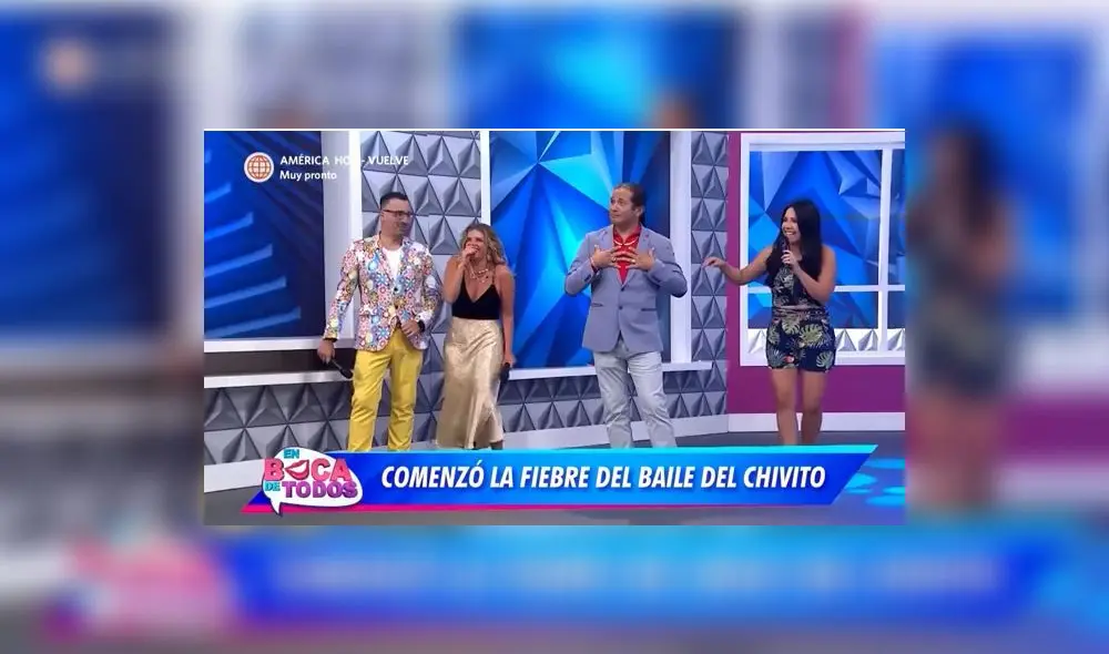 El vidente se animó a realizar el característico baile. Foto: América TV