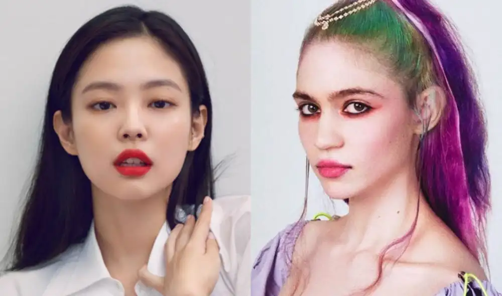 Jennie BLACKPINK y Grimes se adueñaron de las redes sociales con un previo de "Shinigami eyes". Foto: composición La República/BIGHIT/Instagram @grimes
