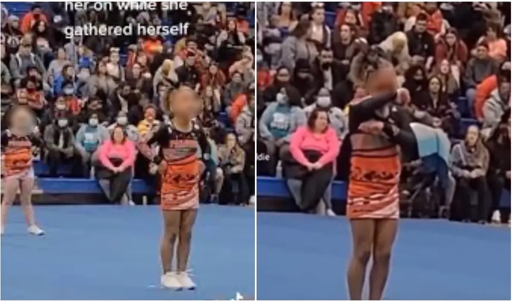 Al final del video se la puede ver liderando al grupo en una rutina de porristas. Foto: captura de TikTok