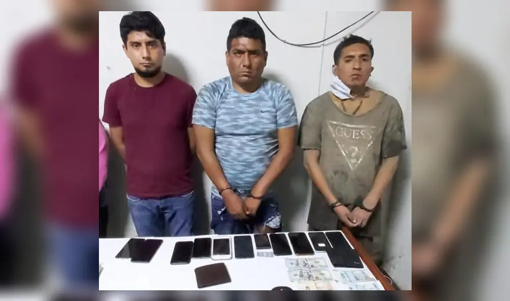 Sujetos fueron detenidos tras cometer una serie de asaltos. Foto: PNP