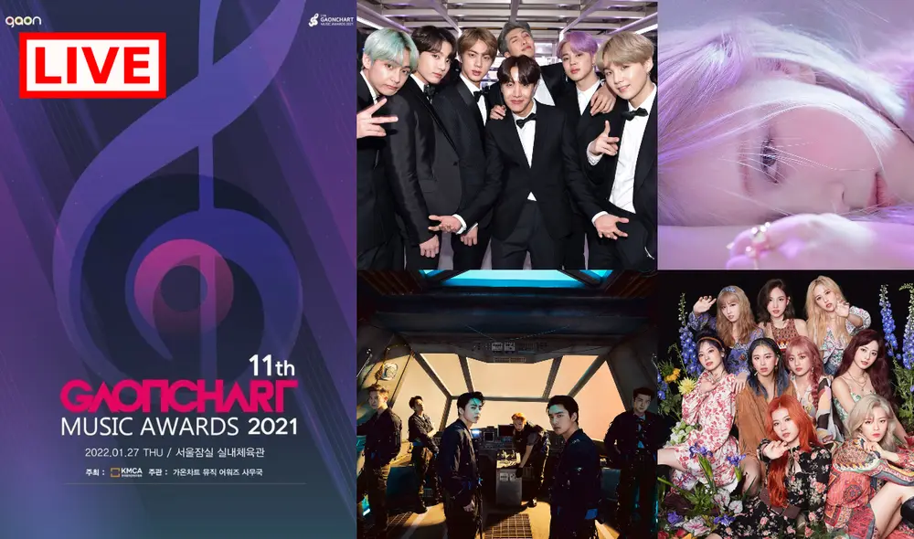 BTS, BLACKPINK, EXO y TWICE son los grupos k-pop favoritos para triunfar en los Gaon Charts Music Awards. Foto: composición/La República/BIGHIT/JYP/SM/YG BTS, BLACKPINK, EXO y TWICE son los grupos k-pop favoritos para triunfar en los Gaon Charts Music Awards. Foto: composición/La República/BIGHIT/JYP/SM/YG