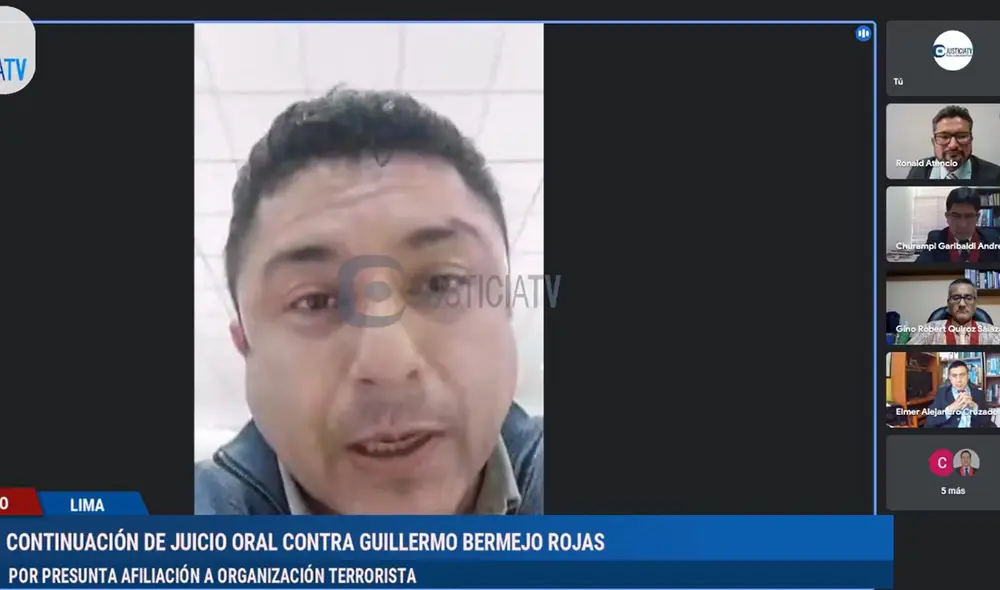Guillermo Bermejo dijo "confiar en la parcialidad" de la Sala que emitirá su sentencia el próximo lunes 31. Foto: captura/video Justicia TV Guillermo Bermejo dijo "confiar en la parcialidad" de la Sala que emitirá su sentencia el próximo lunes 31. Foto: captura/video Justicia TV