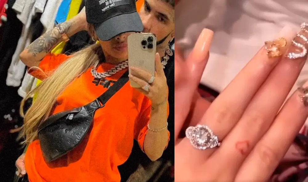 Yailin sube un video enseñando el anillo de compromiso que le regaló Anuel. Imagen: Yailin la más viral/Instagram