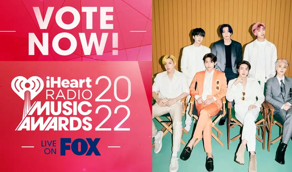 La boyband BTS ha ganado a la fecha 8 premios de iHeartRadio Music Awards. Foto: composición iHeartRadio / Hybe