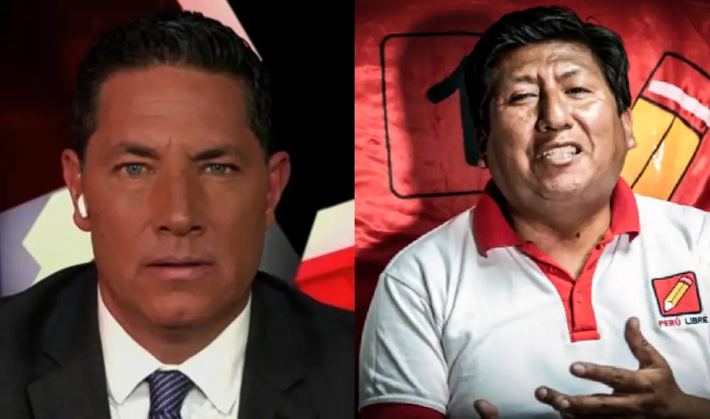 El periodista restó importancia a la crítica del vocero de Perú Libre. Foto: composición CNN/ Perú Libre. El periodista restó importancia a la crítica del vocero de Perú Libre. Foto: composición CNN/ Perú Libre.