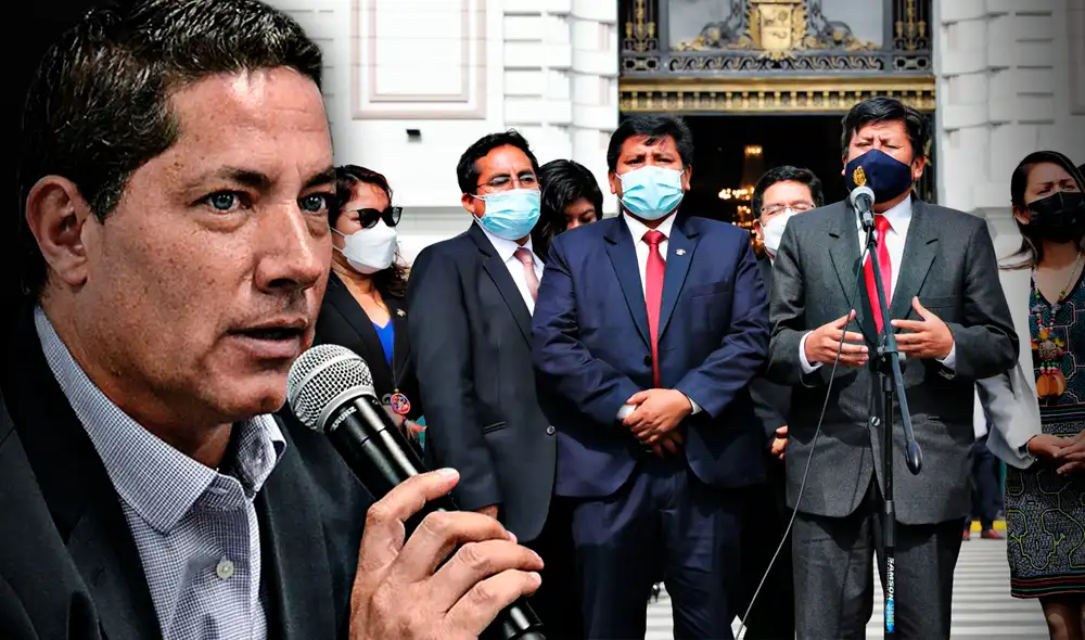 La bancada de Perú Libre rechazó que Vladimir Cerrón haya llamado a CNN para solicitar entrevista con Fernando del Rincón. Foto: composición de Fabrizio Oviedo/La República