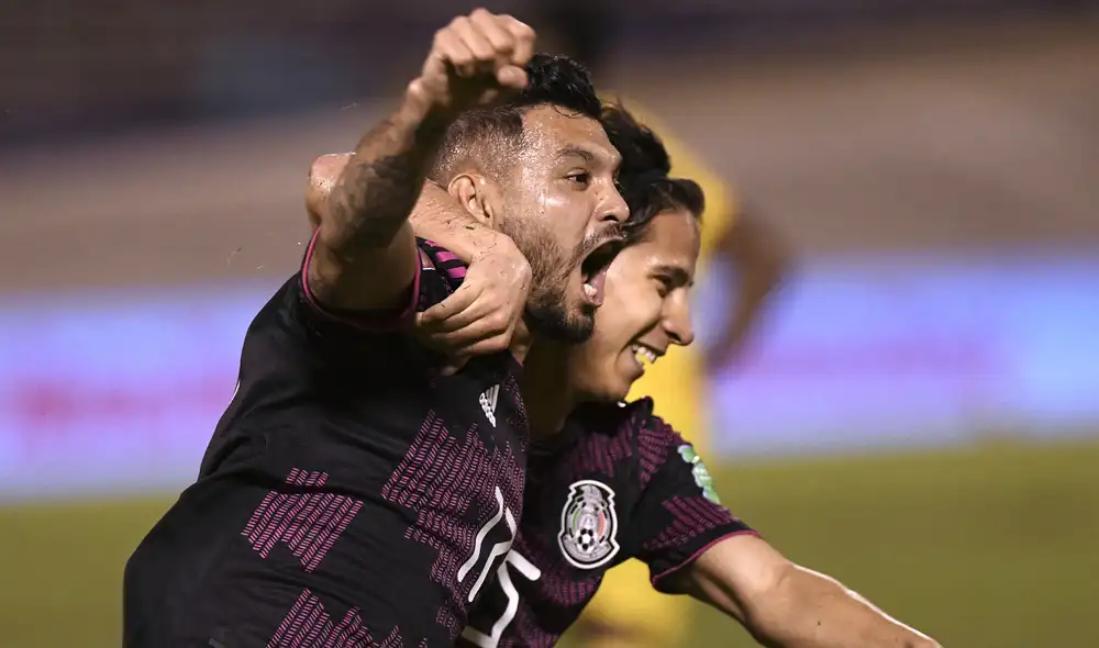 México se impuso de visita ante Jamaica con dos goles en dos minutos. Foto: AFP