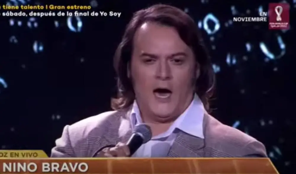 'Nino Bravo' volvió en busca de enfrentar la gran final del programa. Foto: captura de Latina 'Nino Bravo' volvió en busca de enfrentar la gran final del programa. Foto: captura de Latina