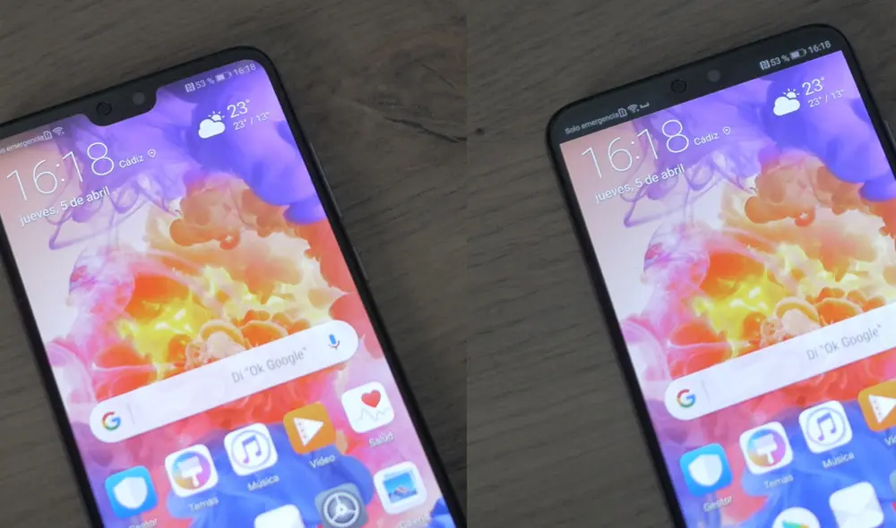 Si tu smartphone no te permite ocultar el notch, existe una aplicación para hacerlo. Foto: Xataka