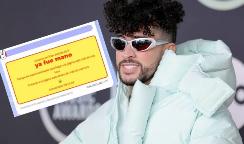Bad Bunny causó un alboroto con la venta de entradas para su concierto en Perú. Foto: composición/ AFP/ Twitter