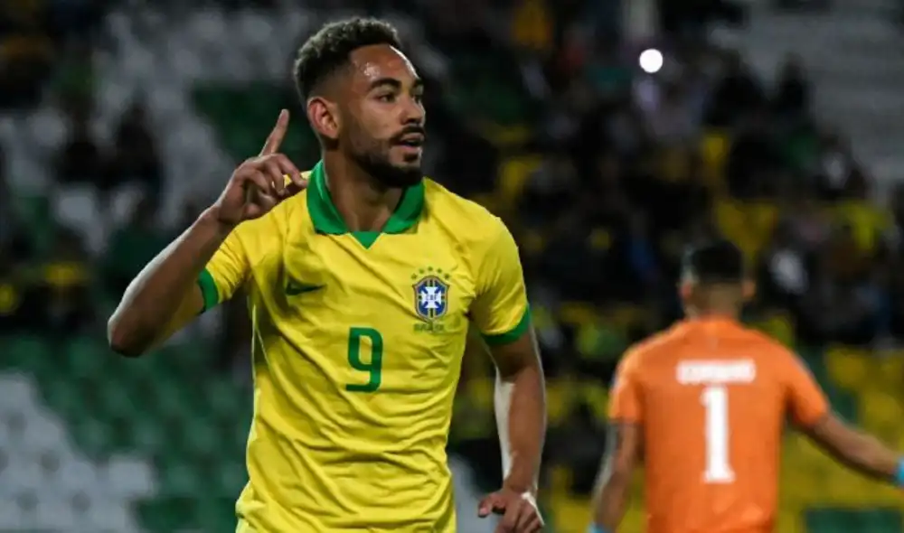 Matheus Cunha juega como delantero en la sección de Brasil y en el club Atlético de Madrid. Foto: AFP
