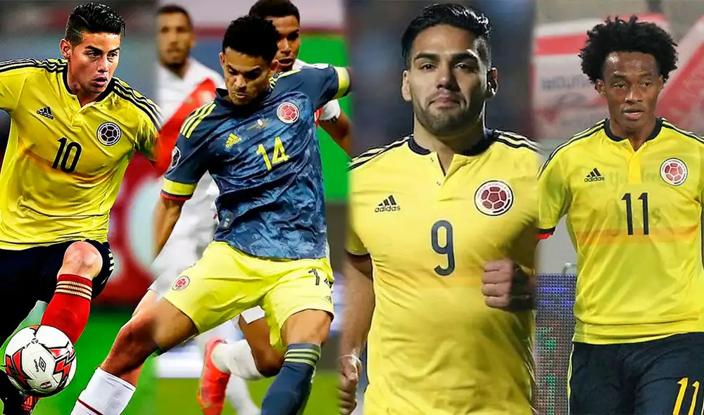 El cuarteto de ataque de Colombia que enfrentará la Bicolor. Foto: Composición de AFP/EFE. El cuarteto de ataque de Colombia que enfrentará la Bicolor. Foto: Composición de AFP/EFE.